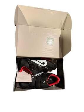 Peloton Cycling Shoes Womens 37 Indoor Bike Spin Cleats Black Red Shoe Clips US6